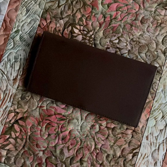 COACH Brown Leather Check book Cover- BRAND NEW /NEVER USED - Picture 5 of 5